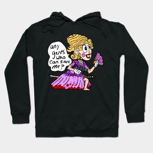 princess in distress, feminist's revenge. funny cartoon. Hoodie